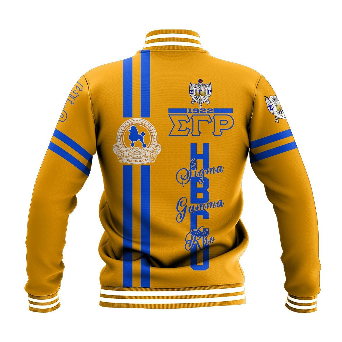 Sorority Jacket - HBCU Sigma Gamma Rho Poodle Baseball Jacket