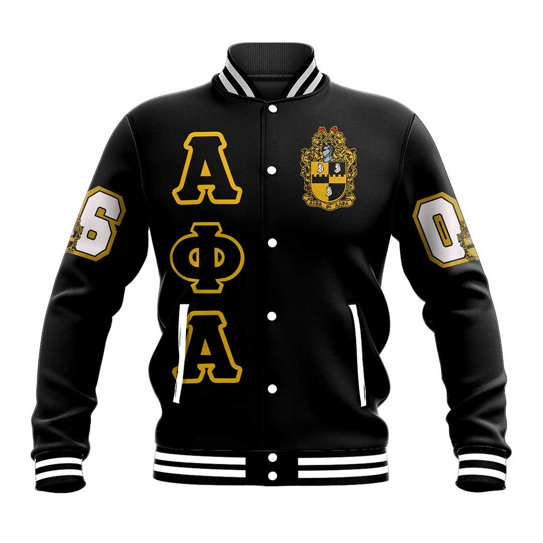 Fraternity Jacket - Alpha Phi Alpha Letters Baseball Jacket