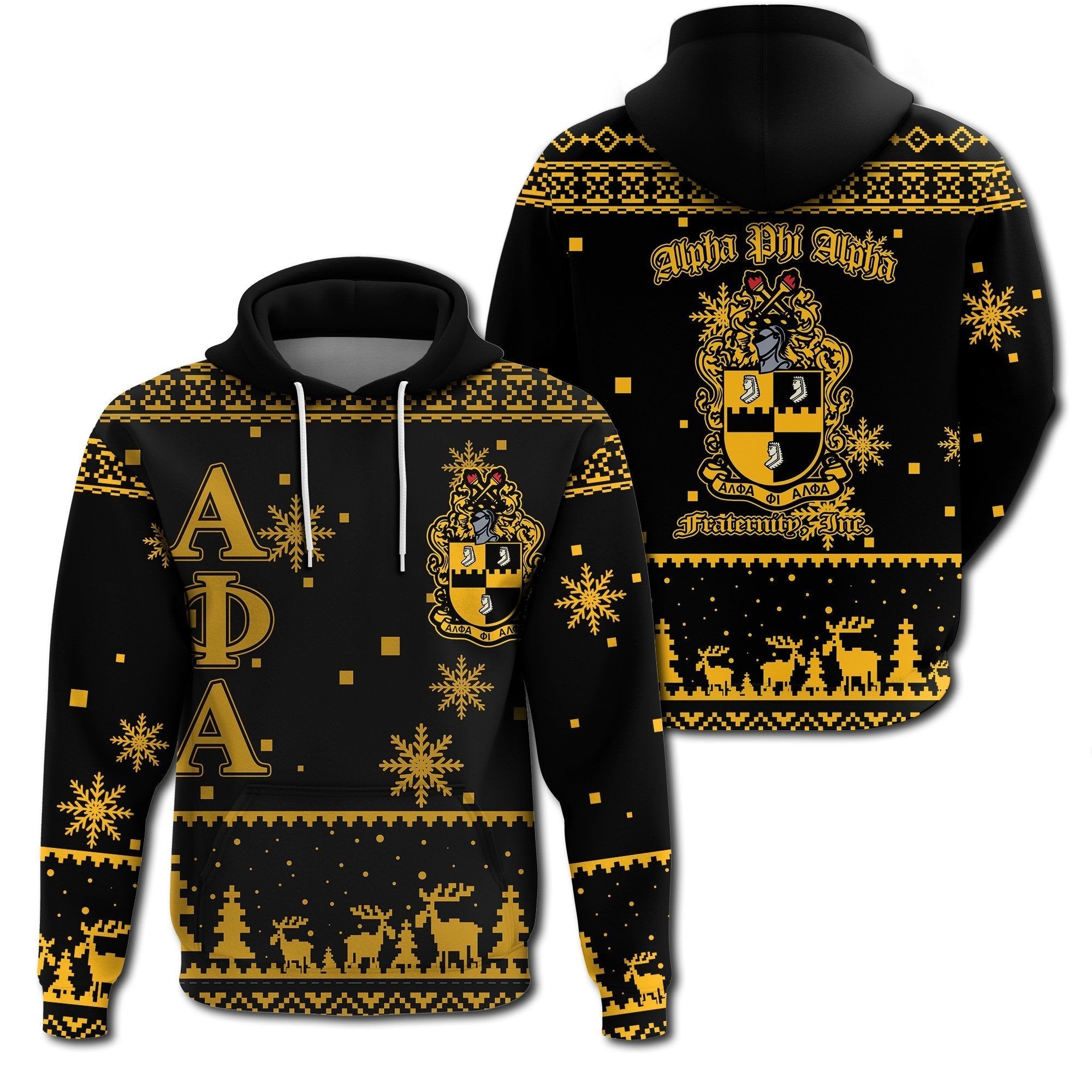 Fraternity Hoodie - Christmas Ice Cold Alpha Phi Alpha Hoodie