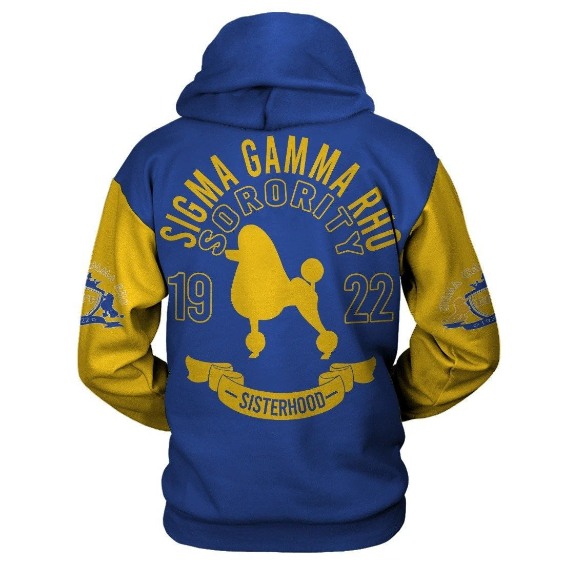 Sorority Hoodie - Lux Sigma Gamma Rho Poodle Blue Yellow Hoodie