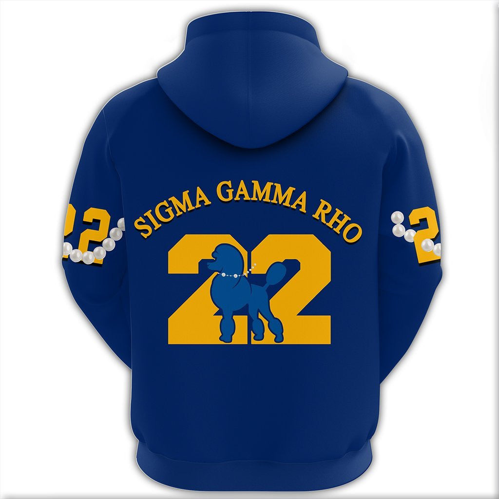 Sorority Hoodie - Sigma Gamma Rho Pearl Blue Pullover Hoodie
