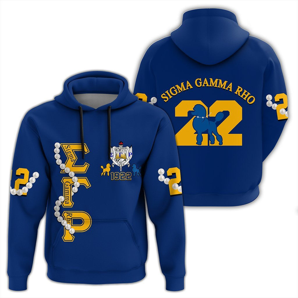 Sorority Hoodie - Sigma Gamma Rho Pearl Blue Pullover Hoodie