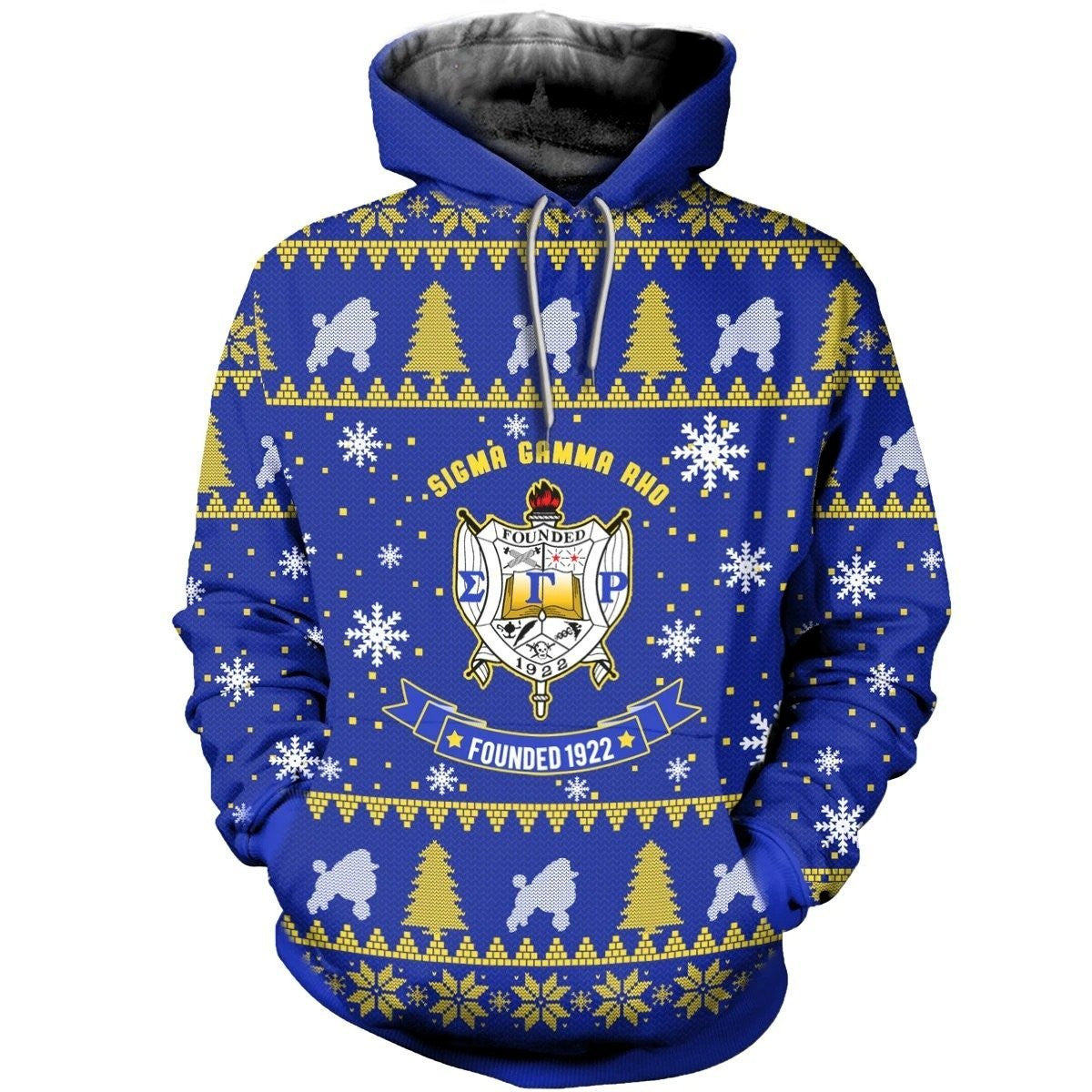 Sorority Hoodie - Christmas Sigma Gamma Rho Poodle Hoodie