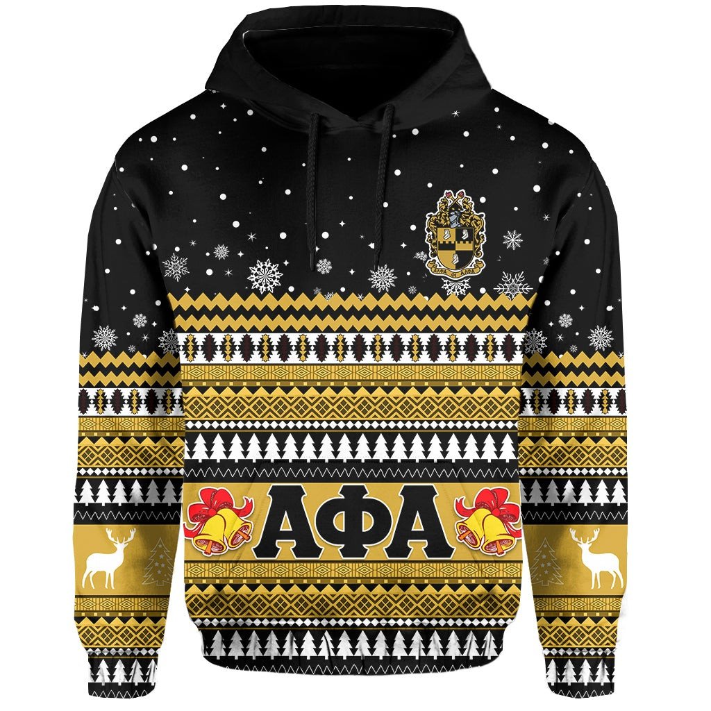 Fraternity Hoodie - Alpha Phi Alpha Christmas Hoodie African Pattern