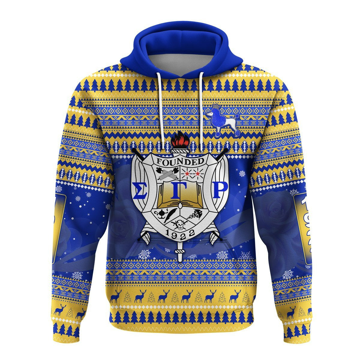 Sorority Hoodie - Sigma Gamma Rho African Pattern Christmas Hoodie