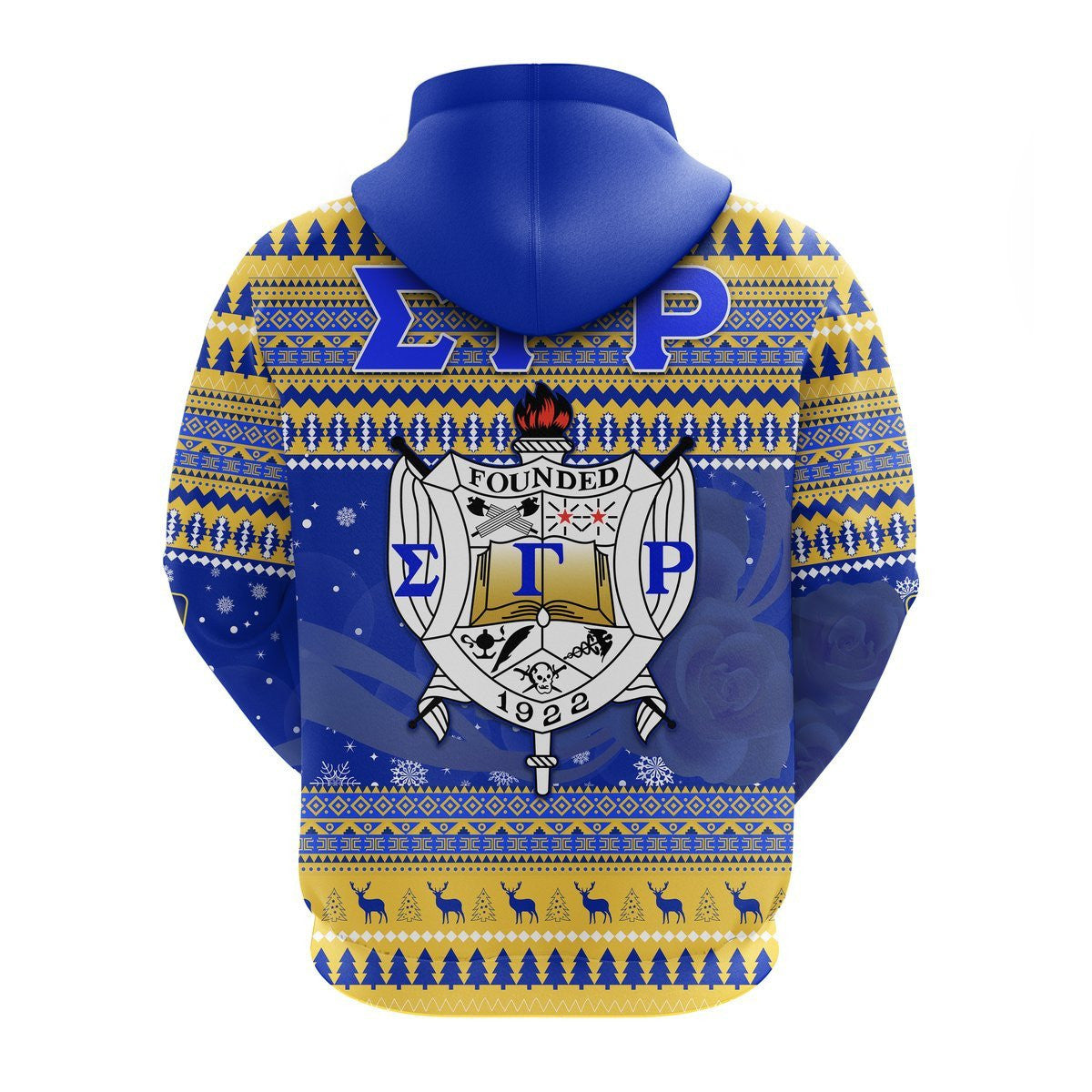 Sorority Hoodie - Sigma Gamma Rho African Pattern Christmas Hoodie