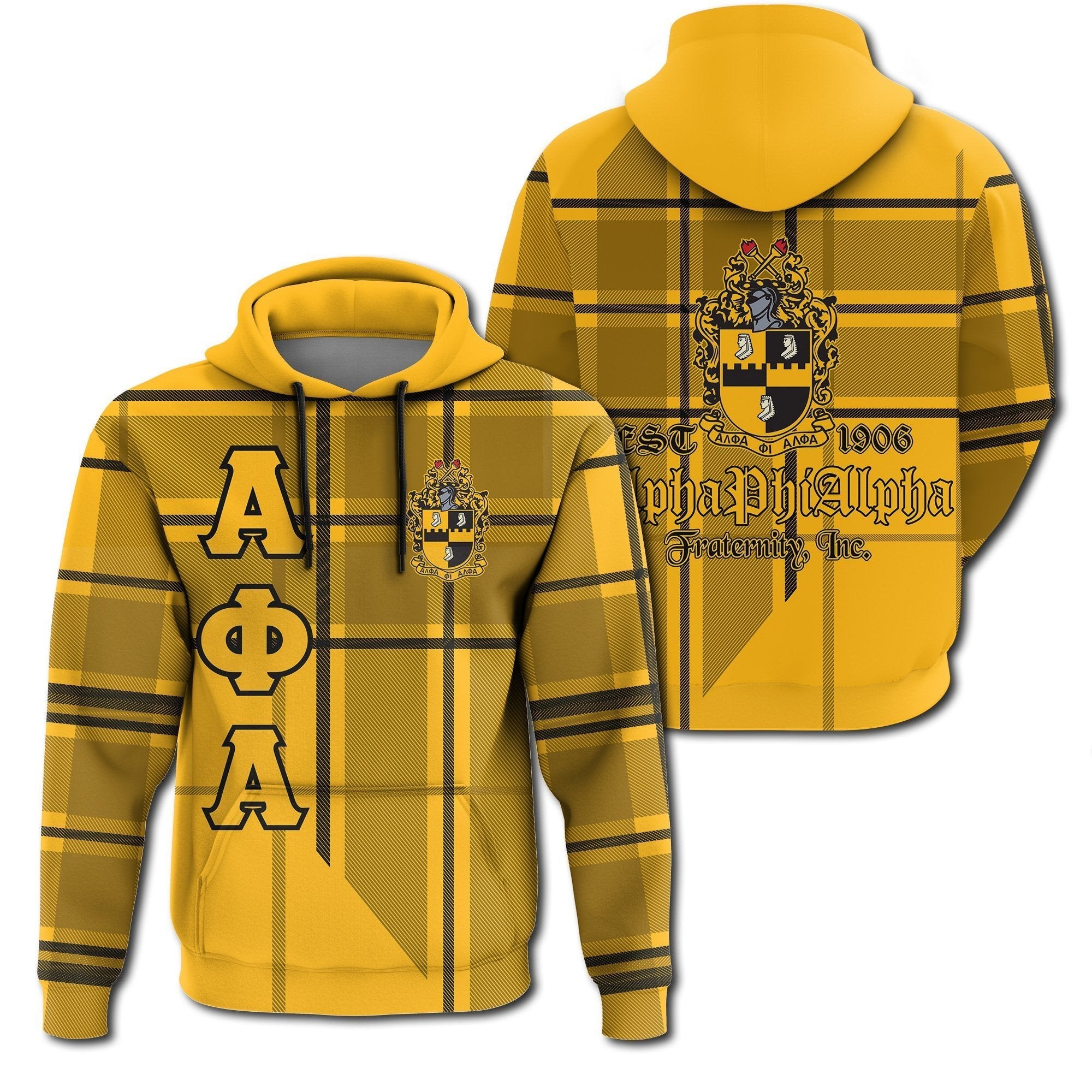 Fraternity Hoodie - Alpha Phi Alpha Burberr Style HoodieN
