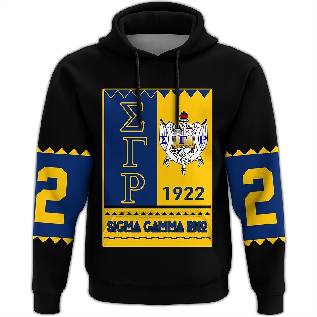 Sorority Hoodie - Sigma Gamma Rho Black Style Pullover Hoodie