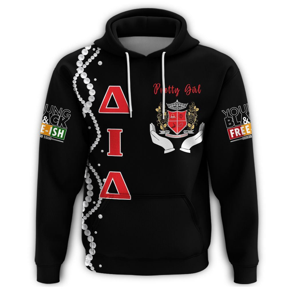 Sorority Hoodie - Juneteenth Delta Iota Delta Pretty Girl Hoodie