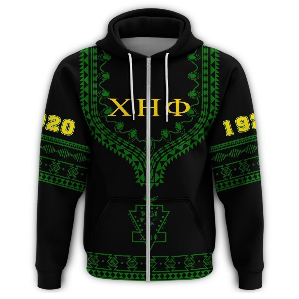 Sorority Hoodie - Chi Eta Phi Dashiki Zipper Hoodie - Alva Style