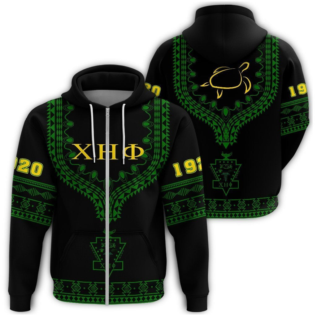 Sorority Hoodie - Chi Eta Phi Dashiki Zipper Hoodie - Alva Style