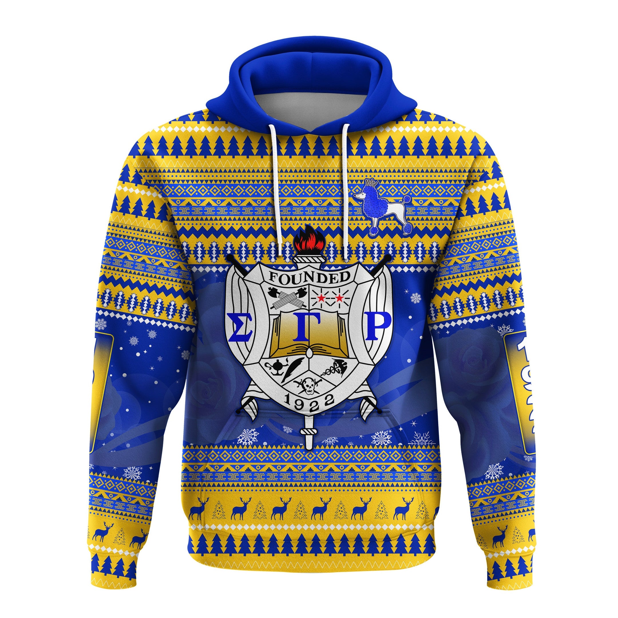 Sorority Hoodie - Sigma Gamma Rho Christmas Hoodie African Pattern