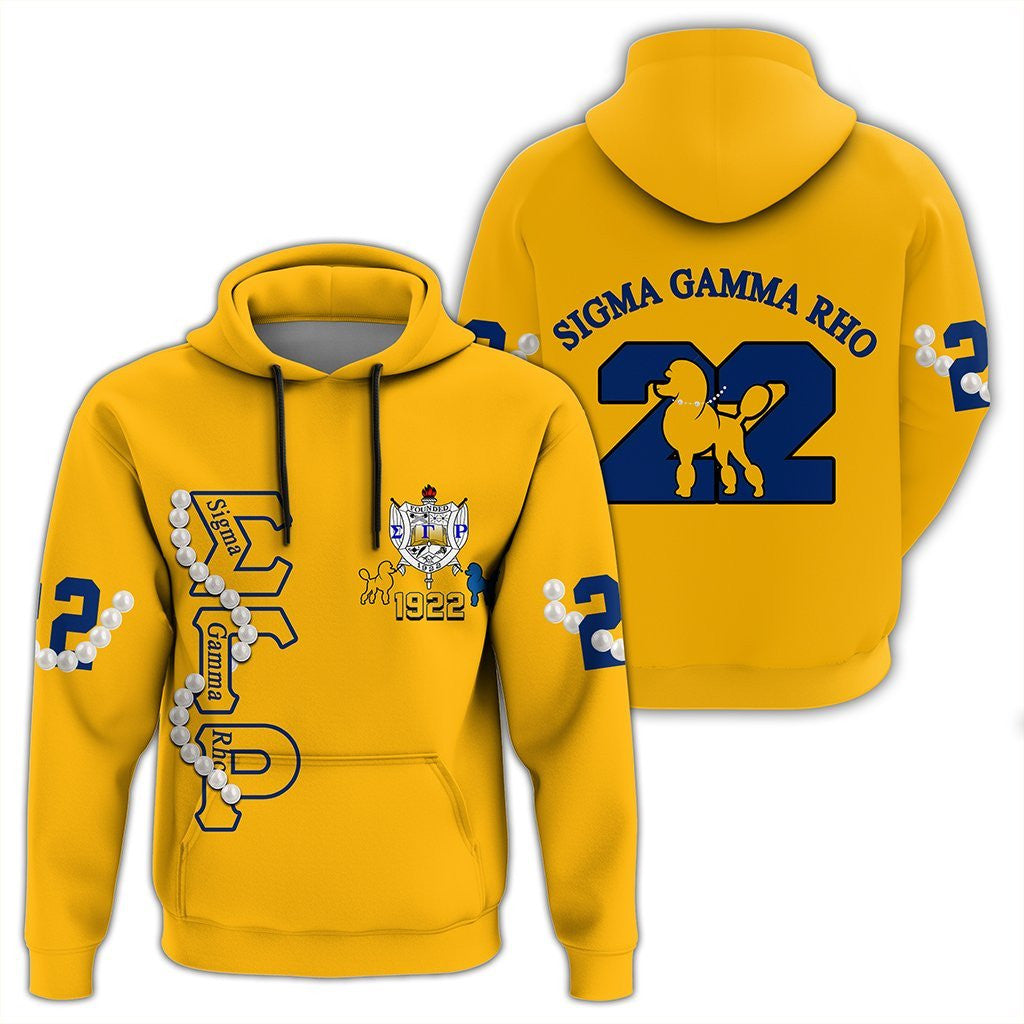 Sorority Hoodie - Sigma Gamma Rho Pearl Yellow Pullover Hoodie