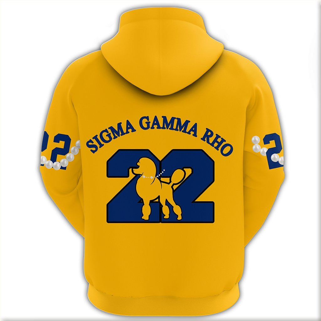 Sorority Hoodie - Sigma Gamma Rho Pearl Yellow Pullover Hoodie