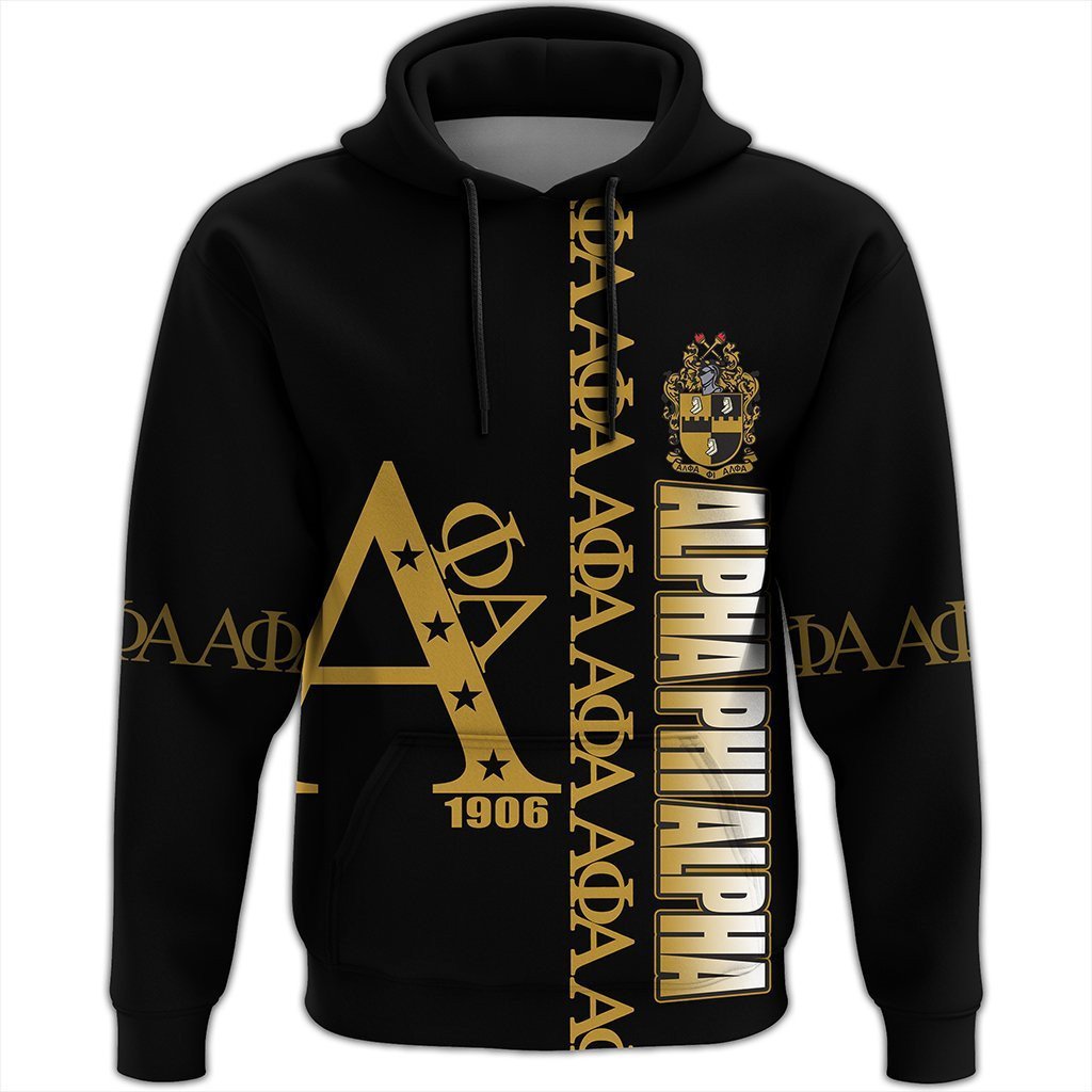 Fraternity Hoodie - Black Alpha Phi Alpha Pullover Hoodie J90