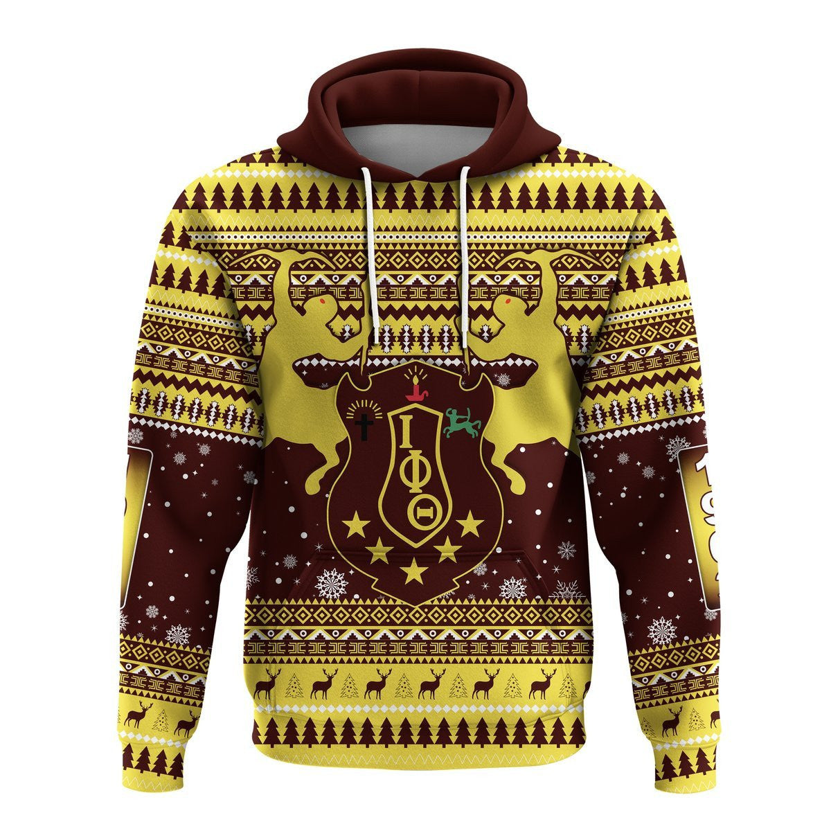 Fraternity Hoodie - Iota Phi Theta African Pattern Christmas Hoodie