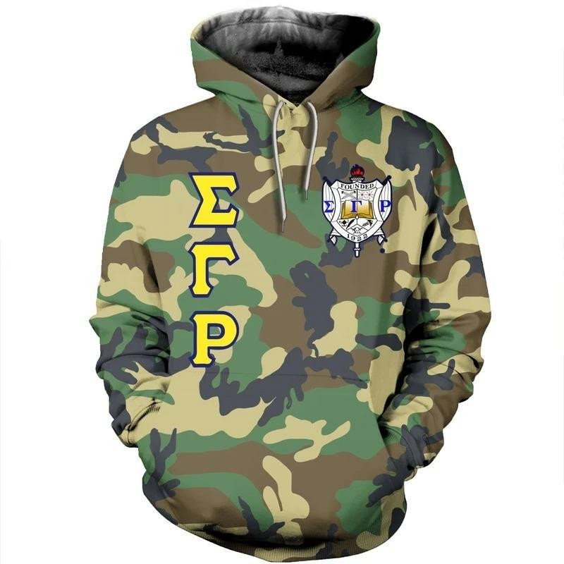 Sorority Hoodie - Militaty Sigma Gamma Rho Woman Poodle Hoodie