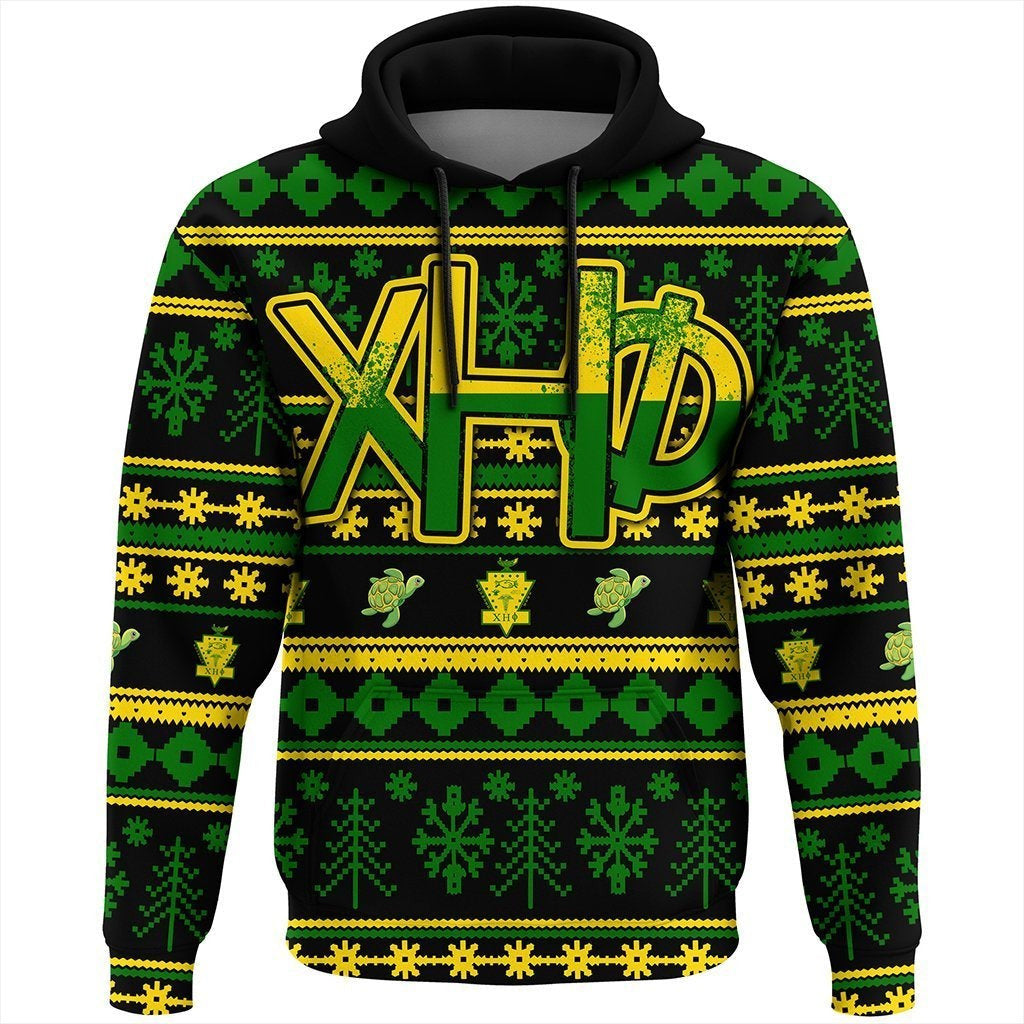 Sorority Hoodie - Chi Eta Phi Christmas Splatters Pullover Hoodie