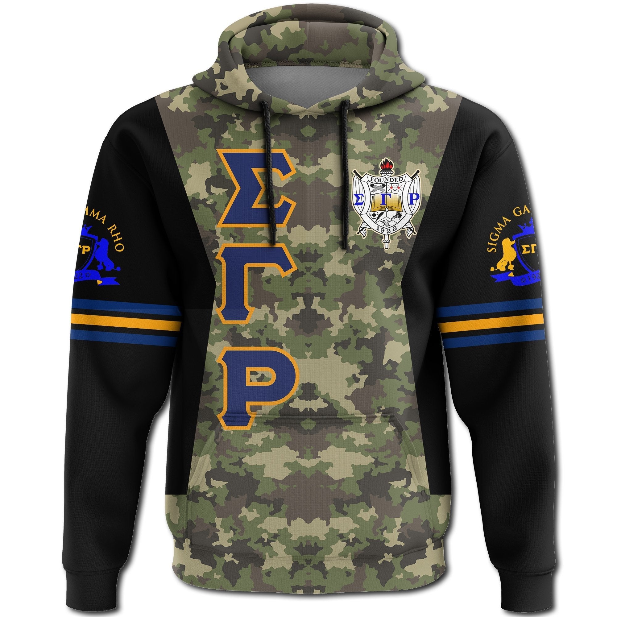 Sorority Hoodie - Sigma Gamma Rho Sorority Camouflage Hoodie JN