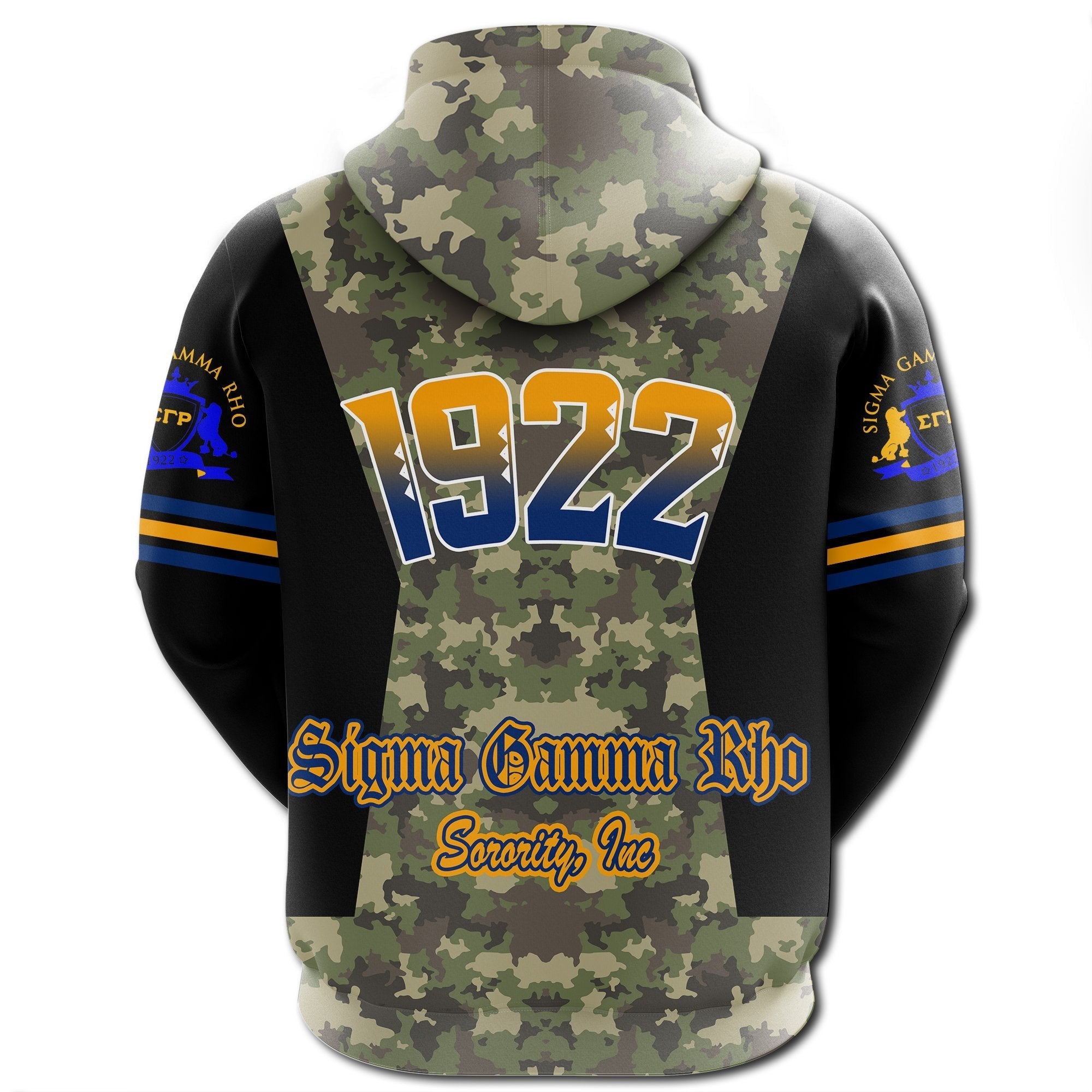 Sorority Hoodie - Sigma Gamma Rho Sorority Camouflage Hoodie JN