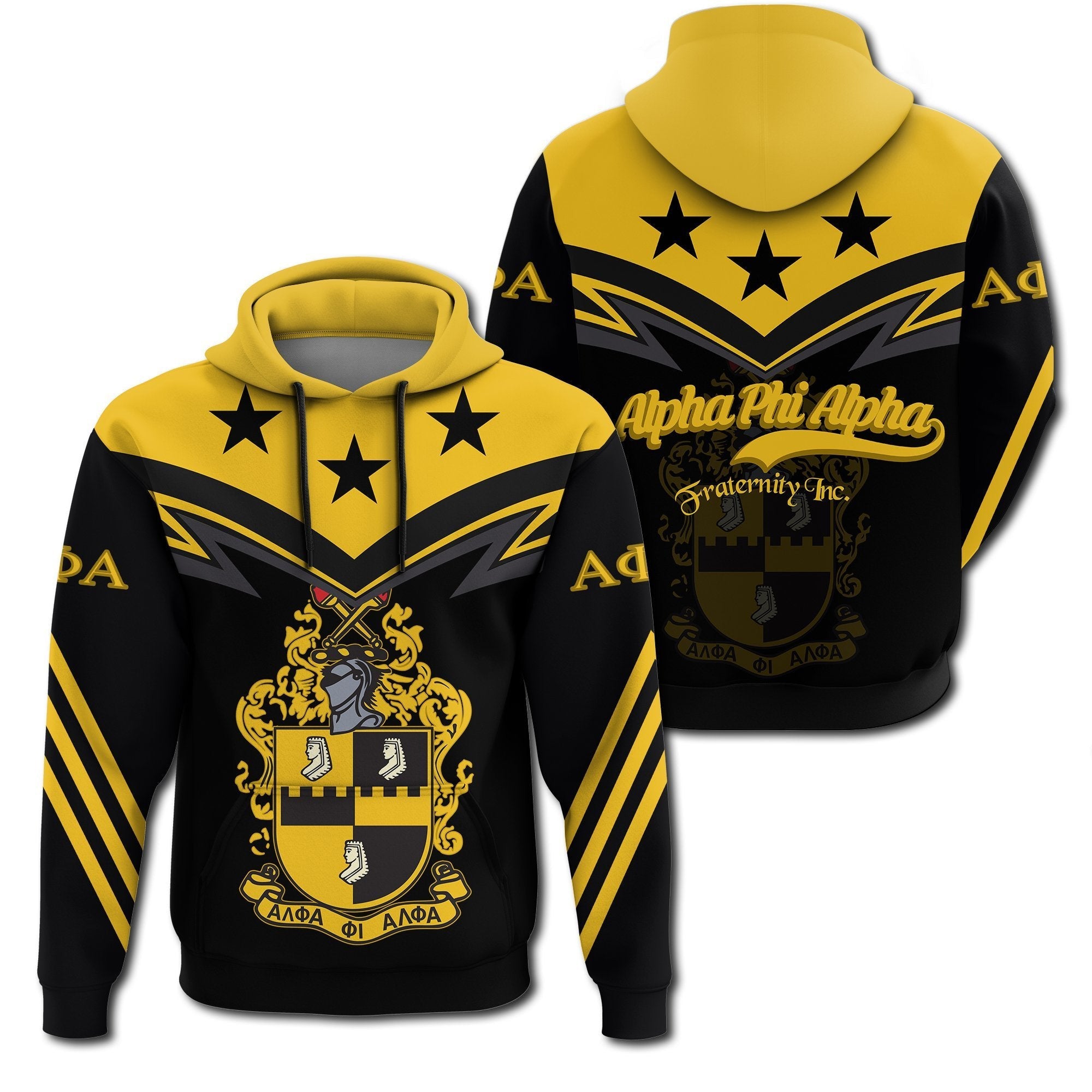 Fraternity Hoodie - Original Alpha Phi Alpha Hoodie - Zig Zag Style