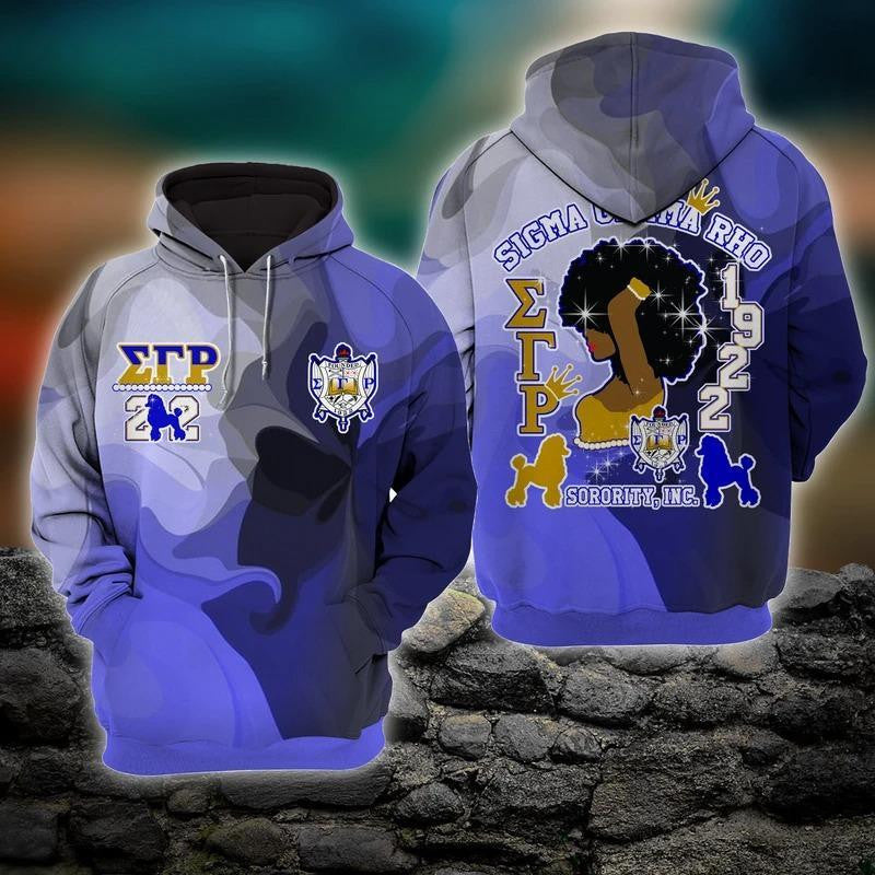 Sorority Hoodie - Sigma Gamma Rho Mix Marble Beautiful Girl Hoodie