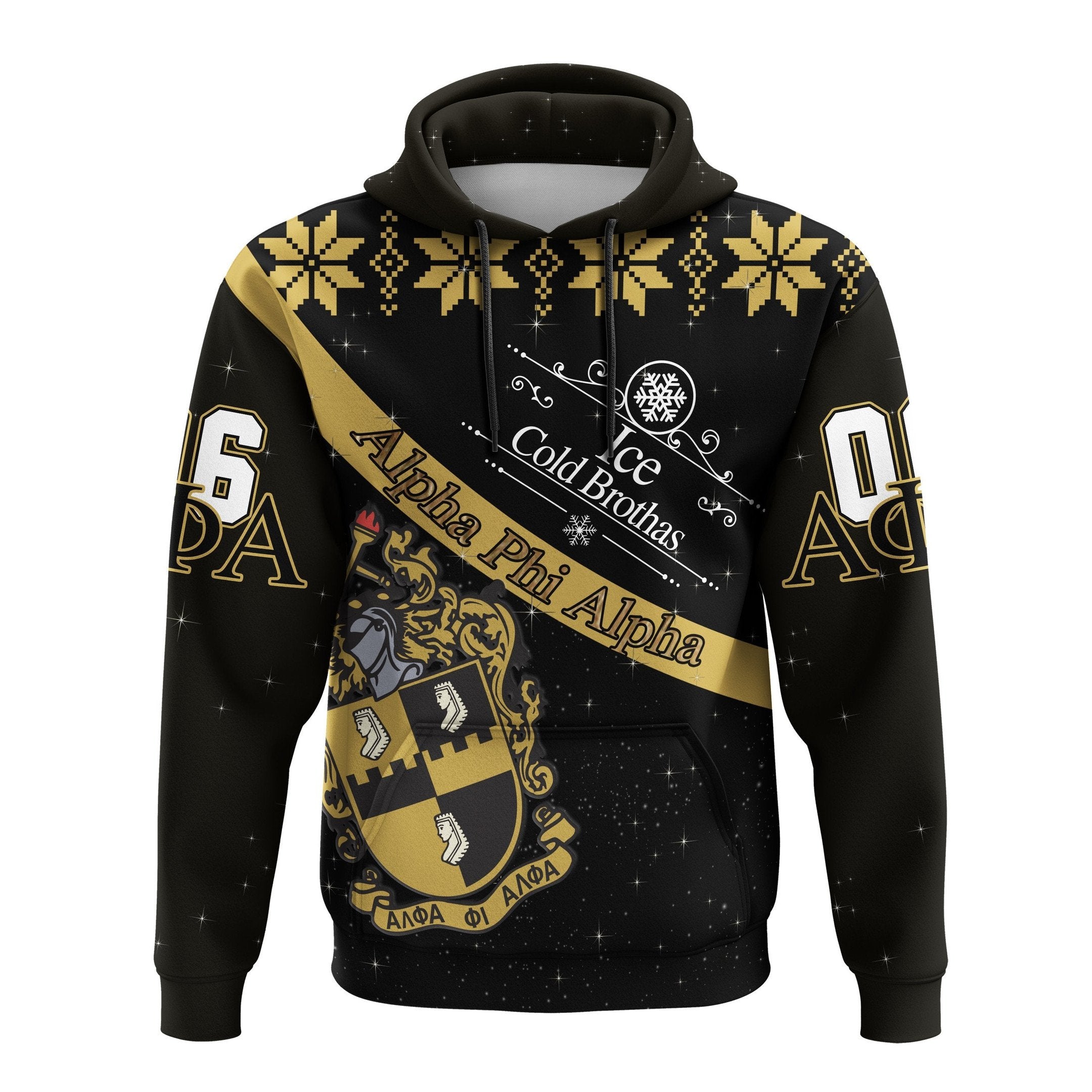 Fraternity Hoodie - Alpha Phi Alpha Ice Cold Brothas Christmas Pullover