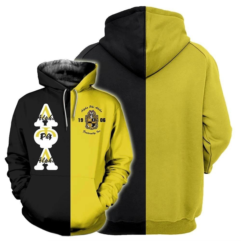 Fraternity Hoodie - Half Side Alpha Phi Alpha 1906 Pullover