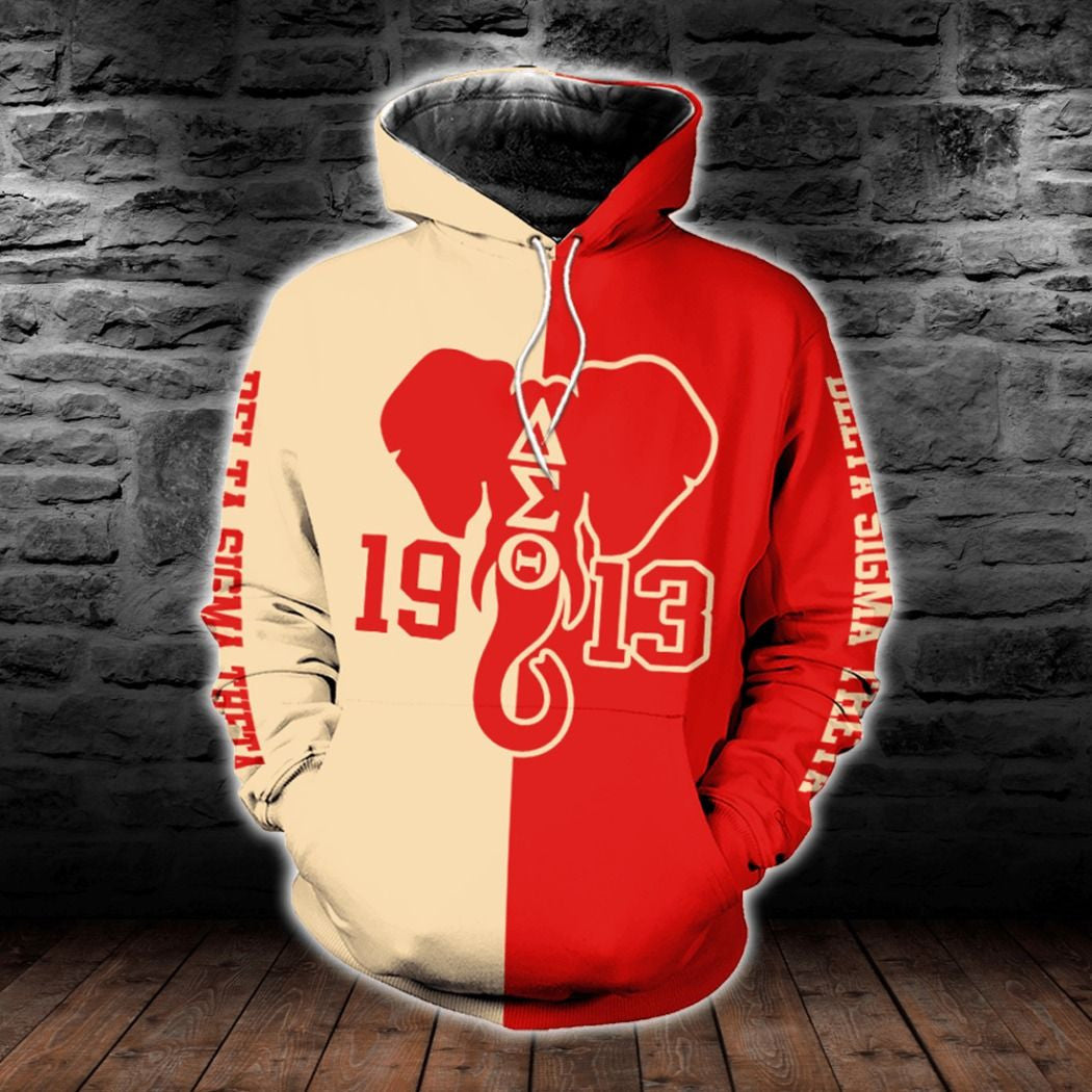 Sorority Hoodie - Delta Sigma Theta Soro Inc Elephant 1913 Hoodie