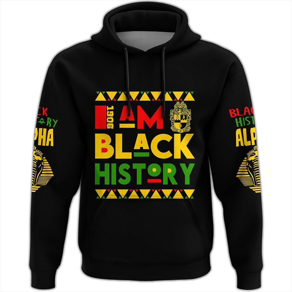 Fraternity Hoodie - Black History Alpha Phi Alpha Pullover Hoodie