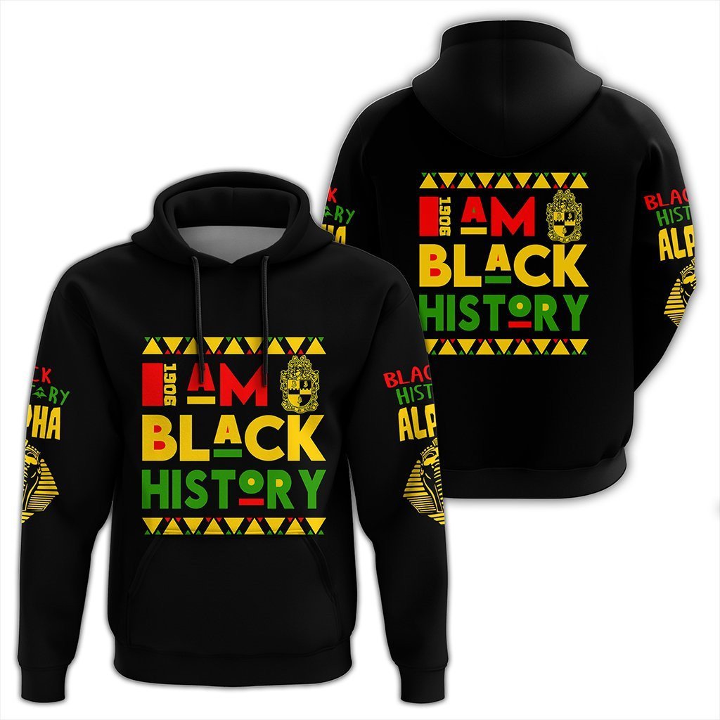 Fraternity Hoodie - Black History Alpha Phi Alpha Pullover Hoodie