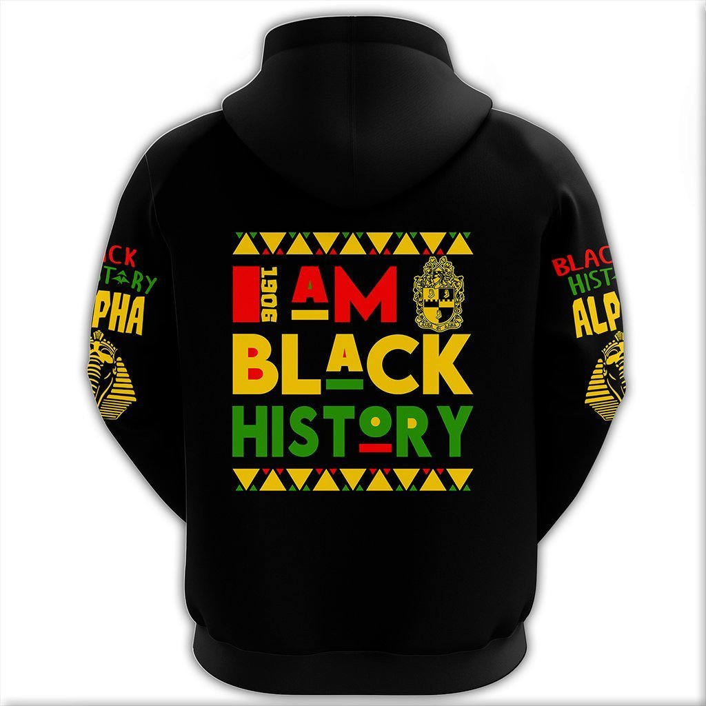 Fraternity Hoodie - Black History Alpha Phi Alpha Pullover Hoodie