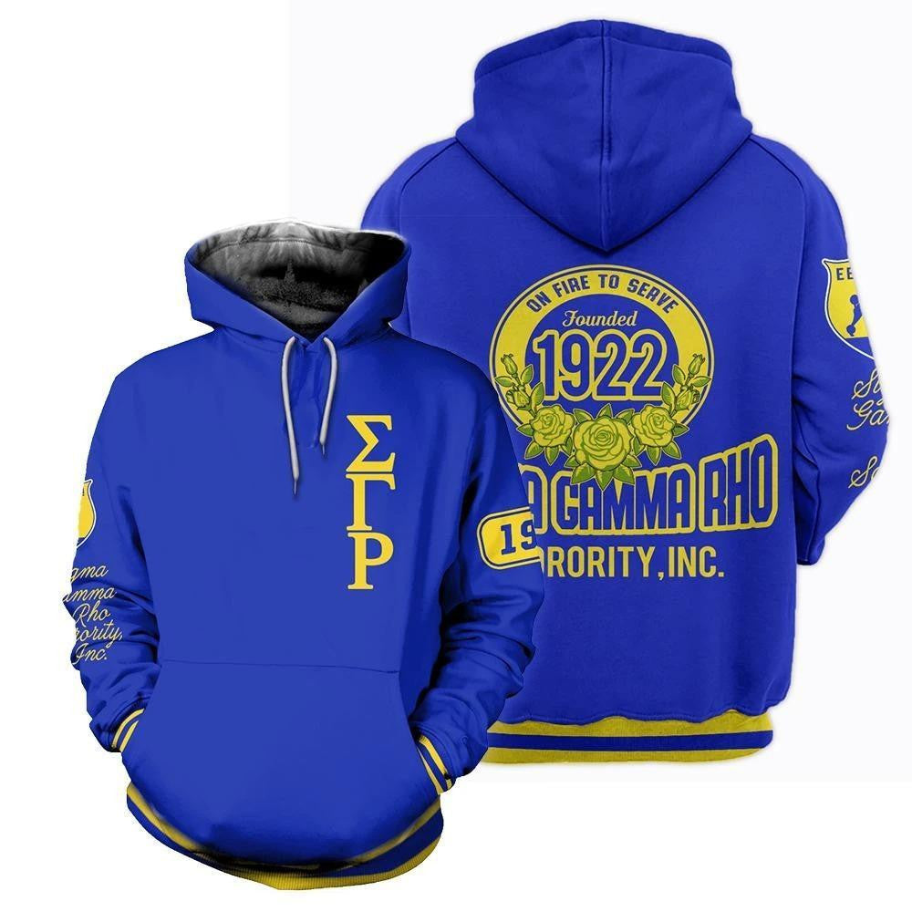 Sorority Hoodie - On Fire To Serve Sigma Gamma Rho Hoodie