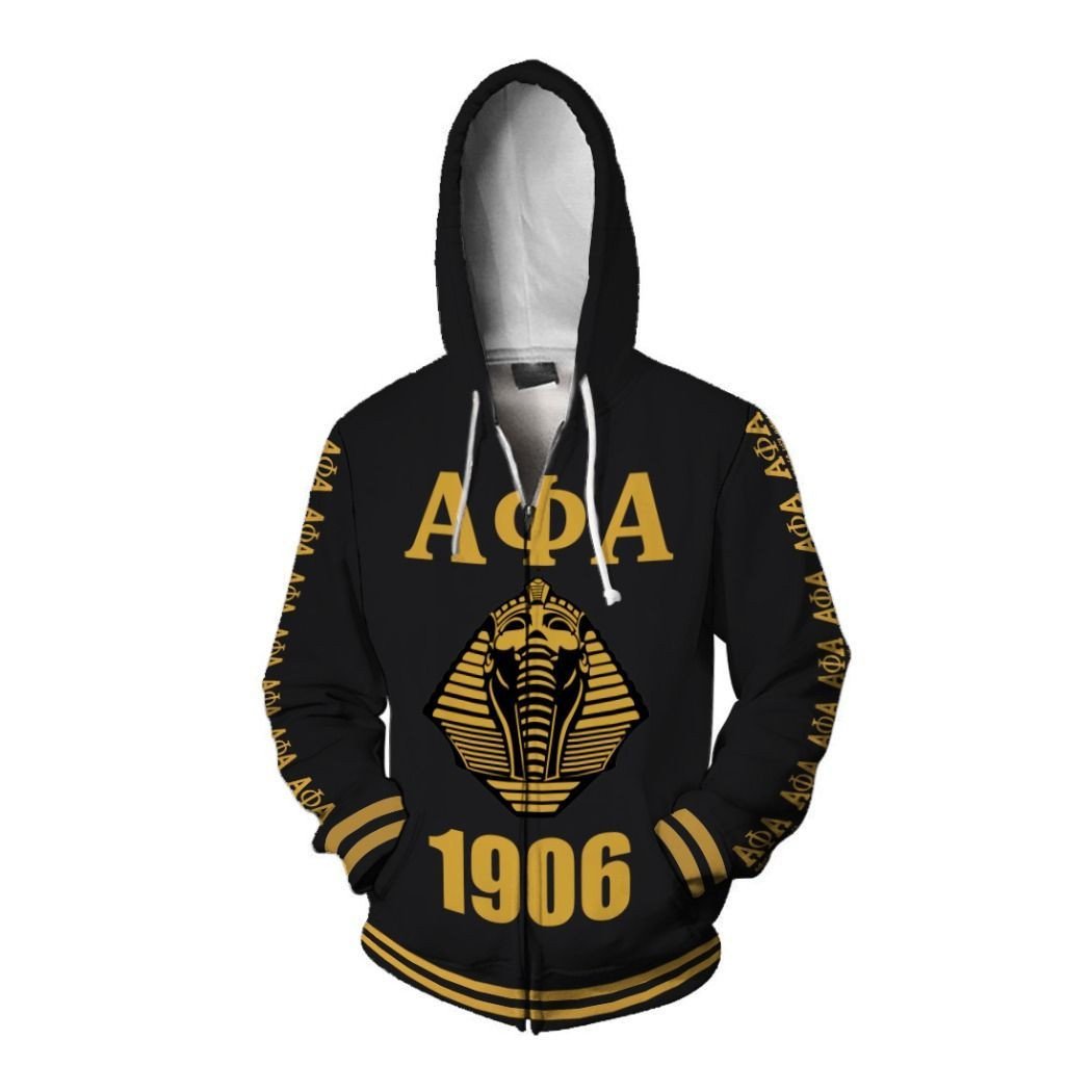 Fraternity Hoodie - Alpha Phi Alpha Pharaoh Letter 1906 Hoodie