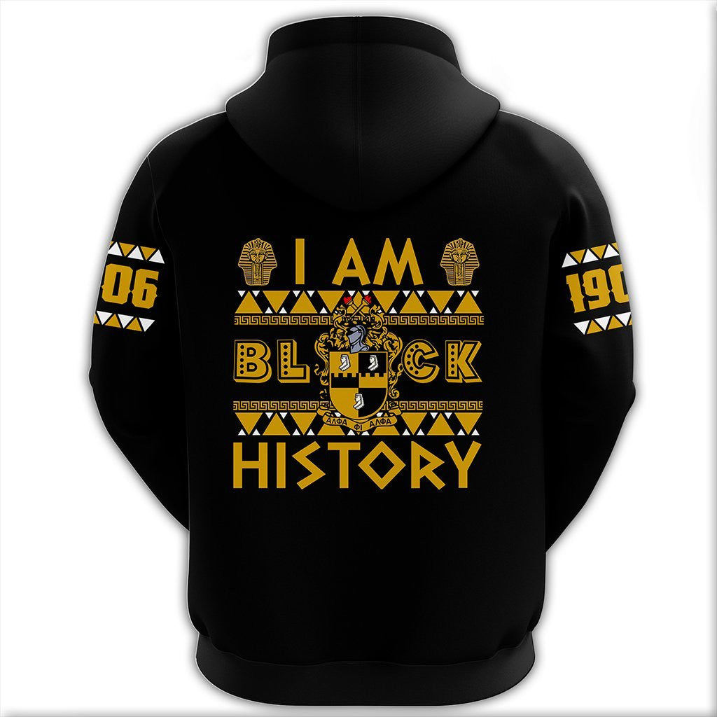 Fraternity Hoodie - I Am Black History Alpha Phi Alpha Pullover Hoodie