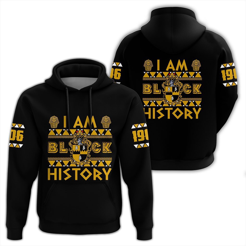 Fraternity Hoodie - I Am Black History Alpha Phi Alpha Pullover Hoodie