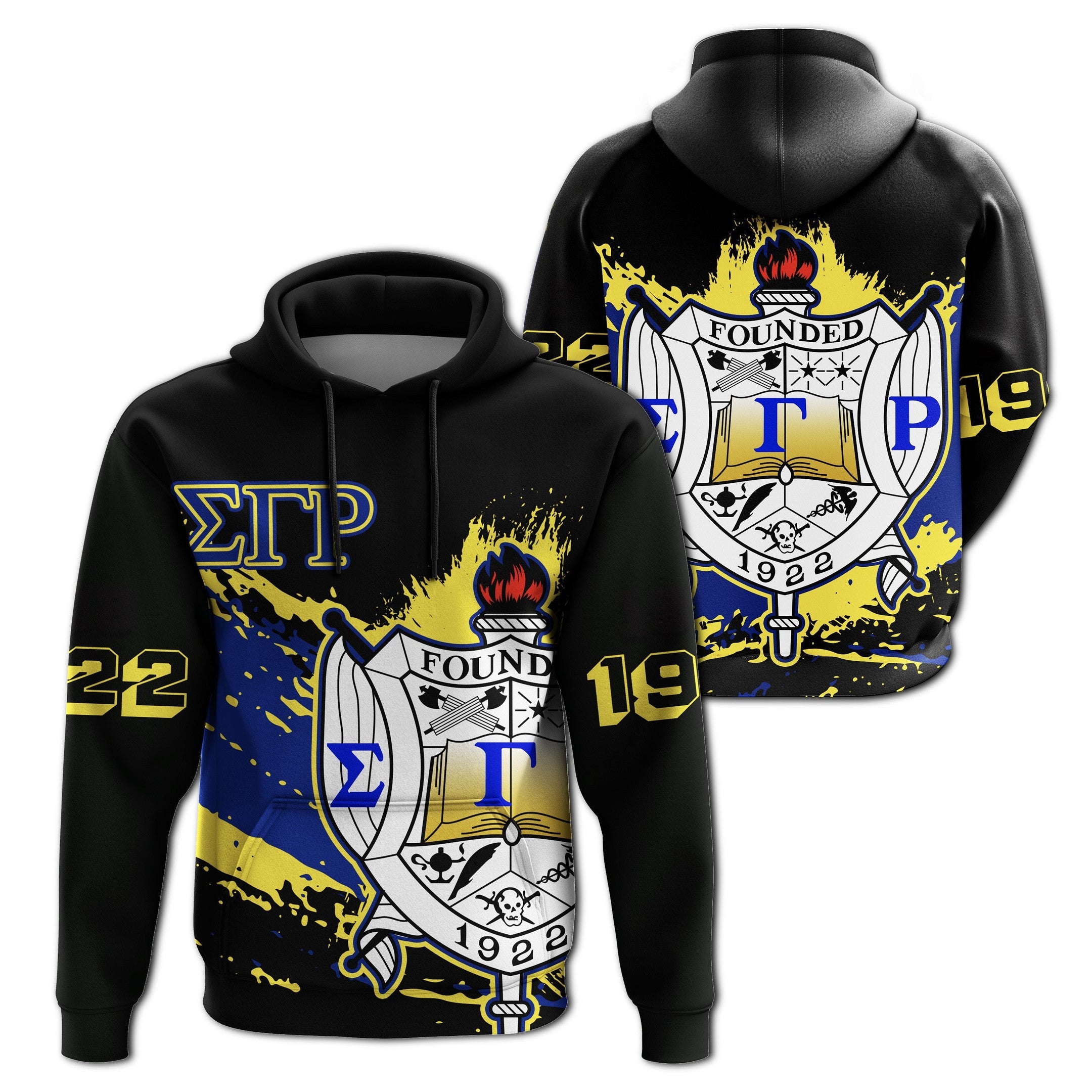 Sorority Hoodie - Sigma Gamma Rho Pullover Hoodie - Tip Style -