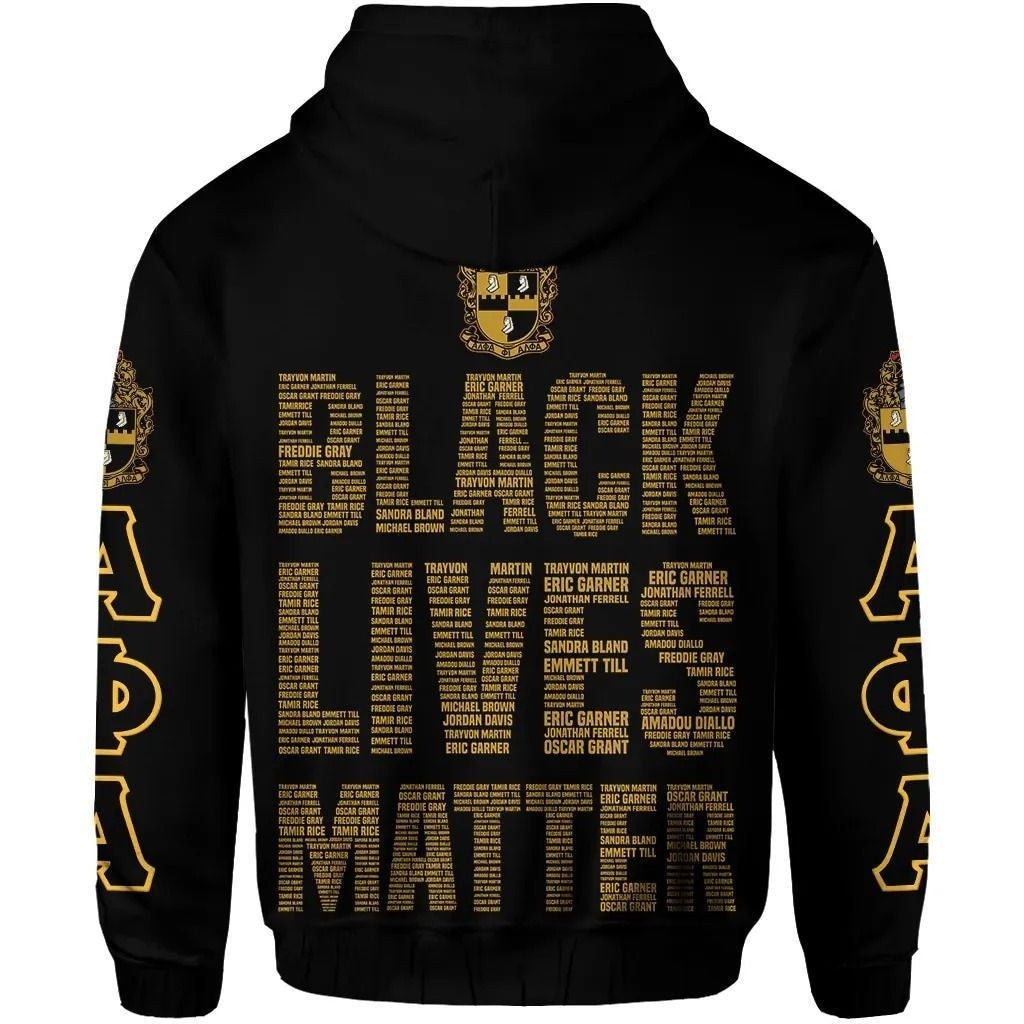 Fraternity Hoodie - Alpha Phi Alpha Fraternity Black Lives Matter Hoodie