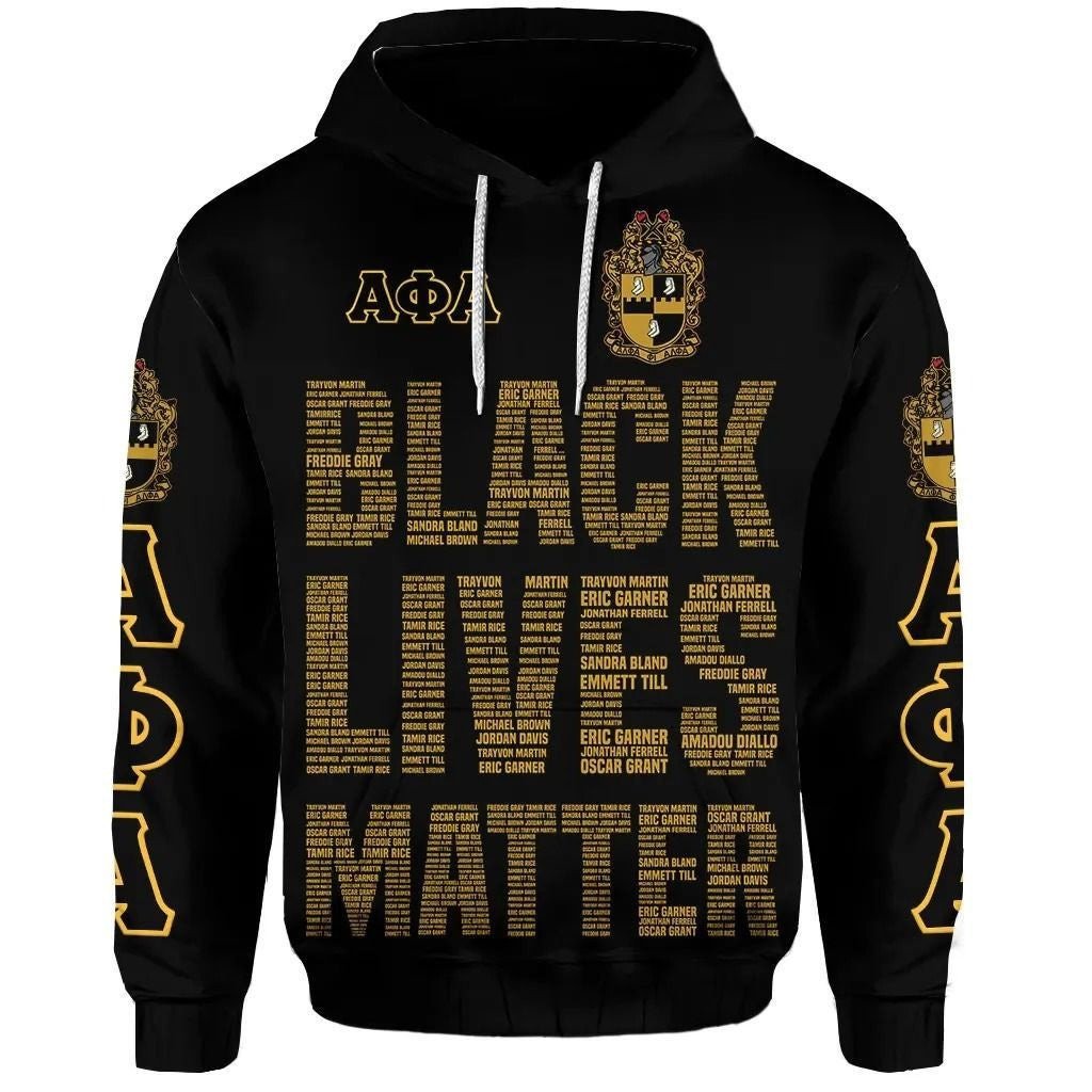 Fraternity Hoodie - Alpha Phi Alpha Fraternity Black Lives Matter Hoodie