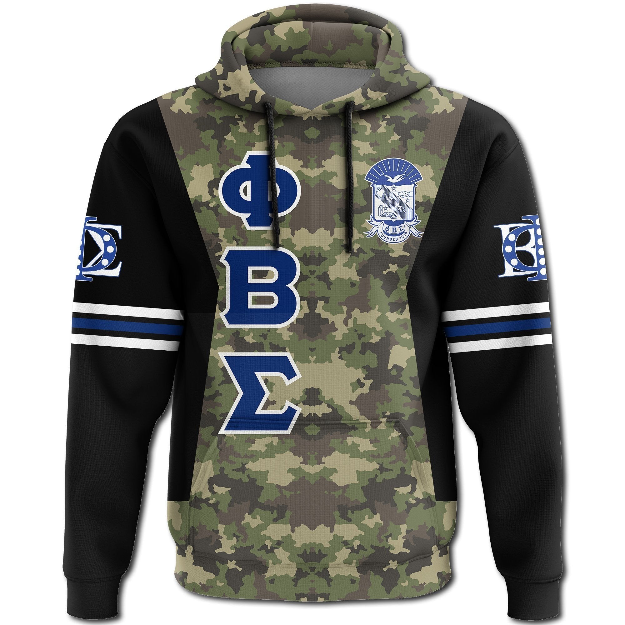 Phi Beta Sigma Fraternity Camouflage Hoodie