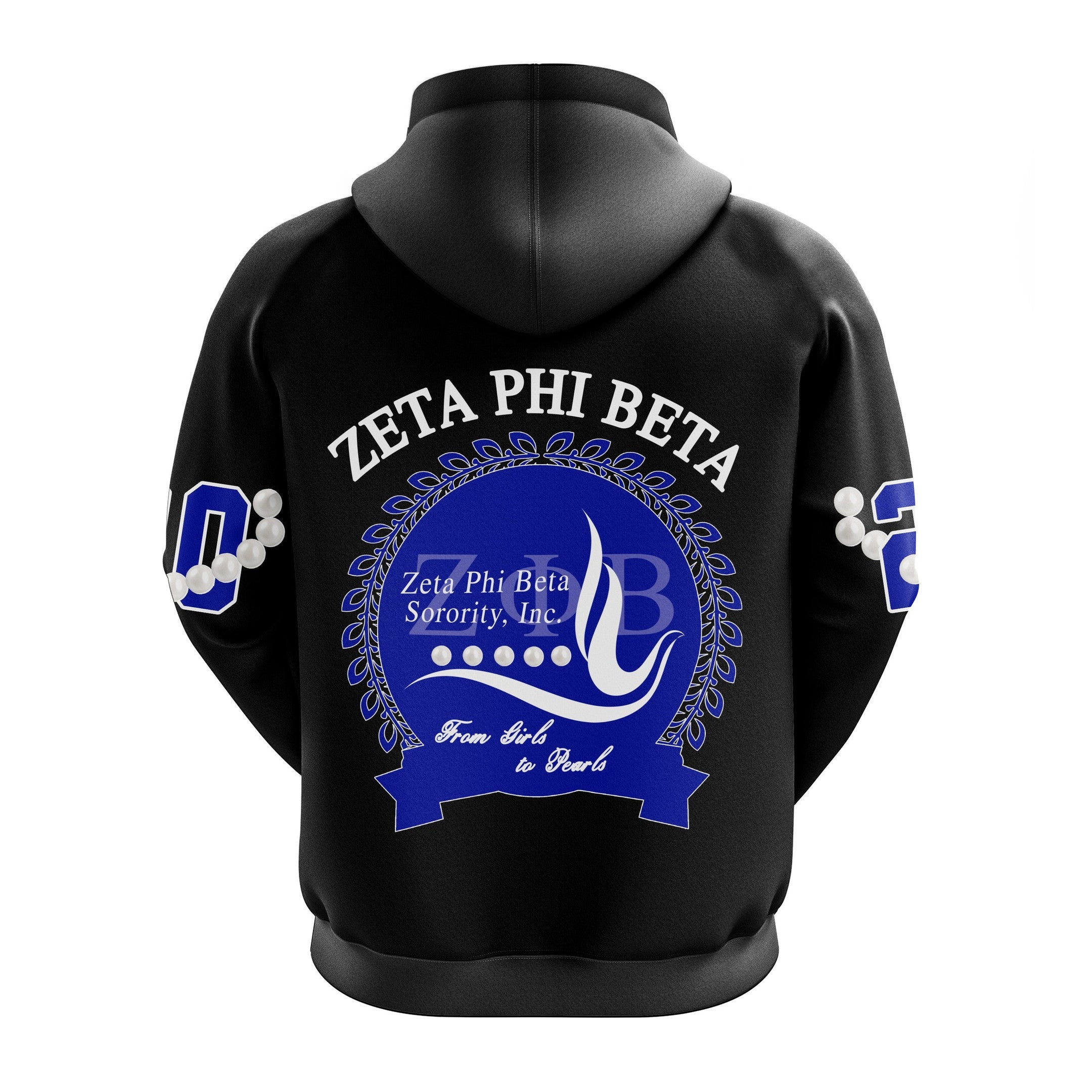 Sorority Hoodie - Zeta Phi Beta Pearl Pullover Hoodie