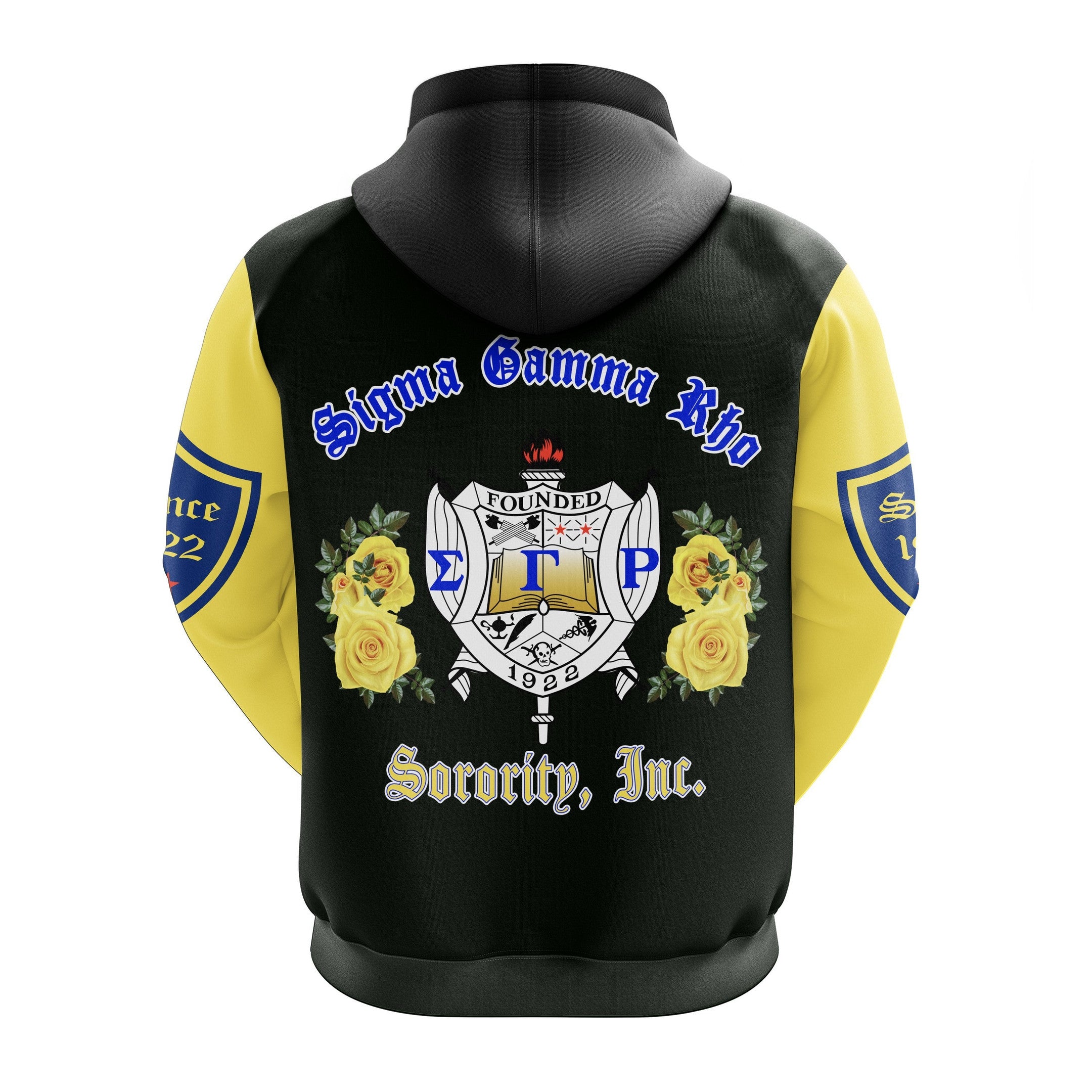 Sorority Hoodie - Sigma Gamma Rho Yellow Rose Pullover Hoodie