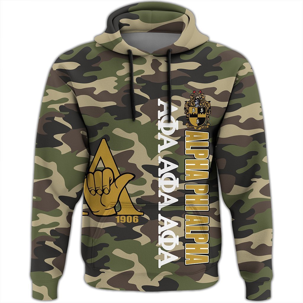 Fraternity Hoodie - Alpha Phi Alpha Camouflage Style Pullover