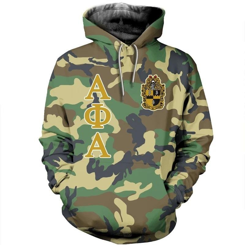 Fraternity Hoodie - Camouflage Alpha Phi Alpha Pullover