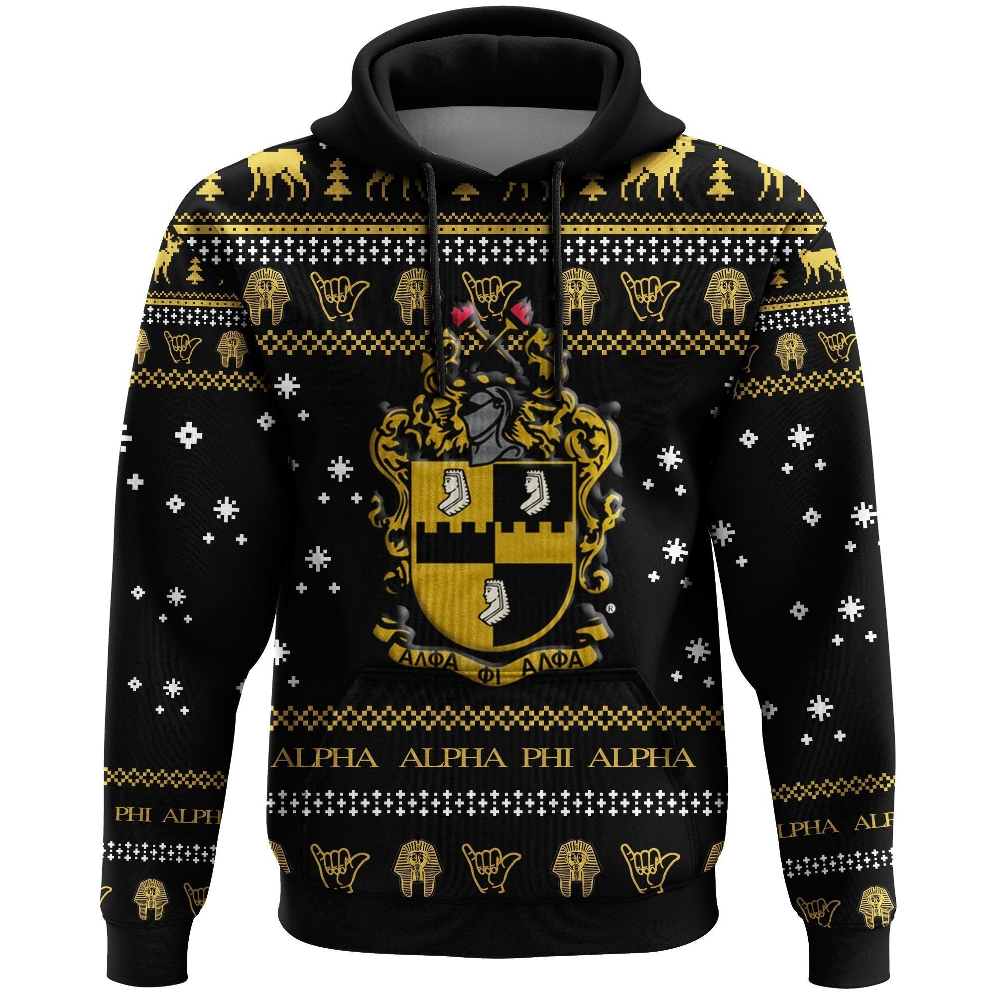 Fraternity Hoodie -  Alpha Phi Alpha Christmas Style Pullover