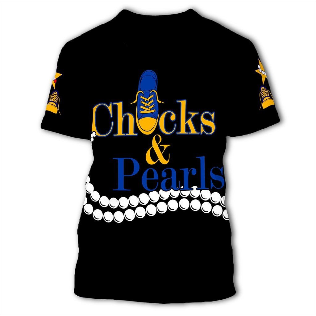 Sorority TShirt - Sigma Gamma Rho Pearls K.H Chucks And Pearls Tee