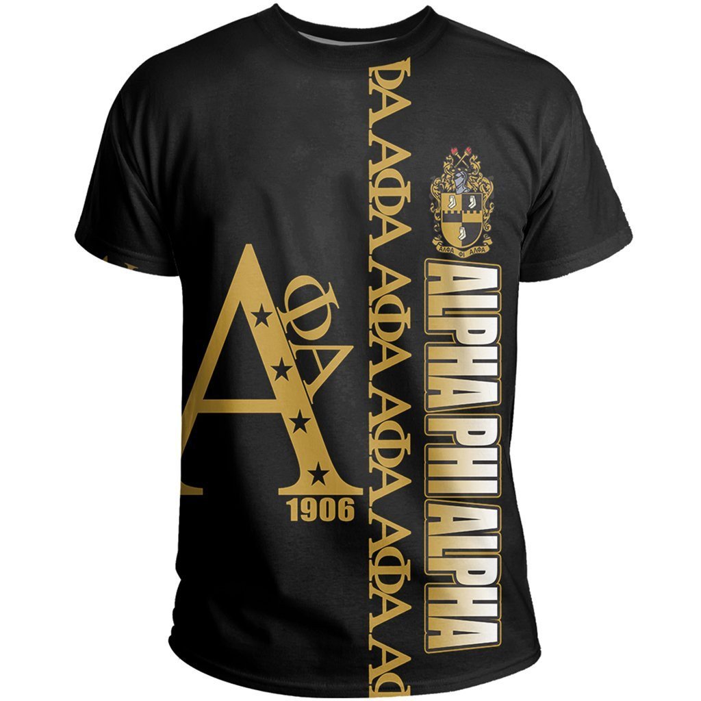 Fraternity TShirt - Black Alpha Phi Alpha Tee J90