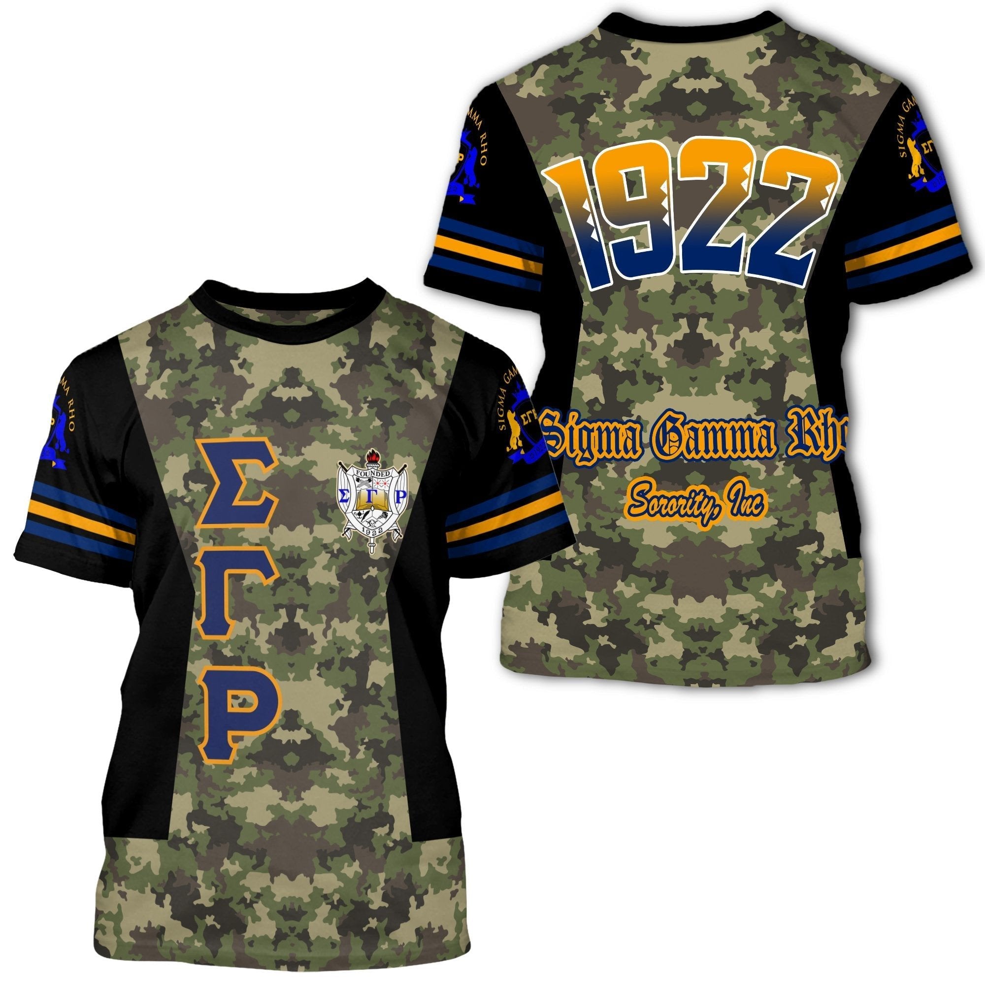Sorority TShirt - Sigma Gamma Rho Sorority Camouflage TShirt