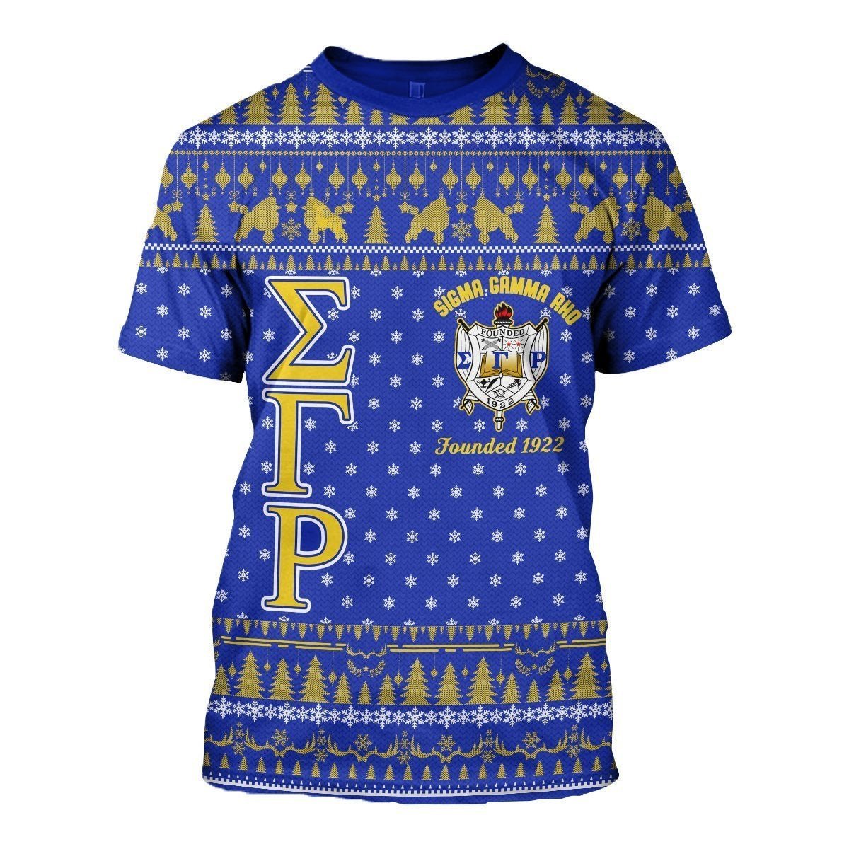 Sorority TShirt - Christmas Poodle Sigma Gamma Rho TShirt