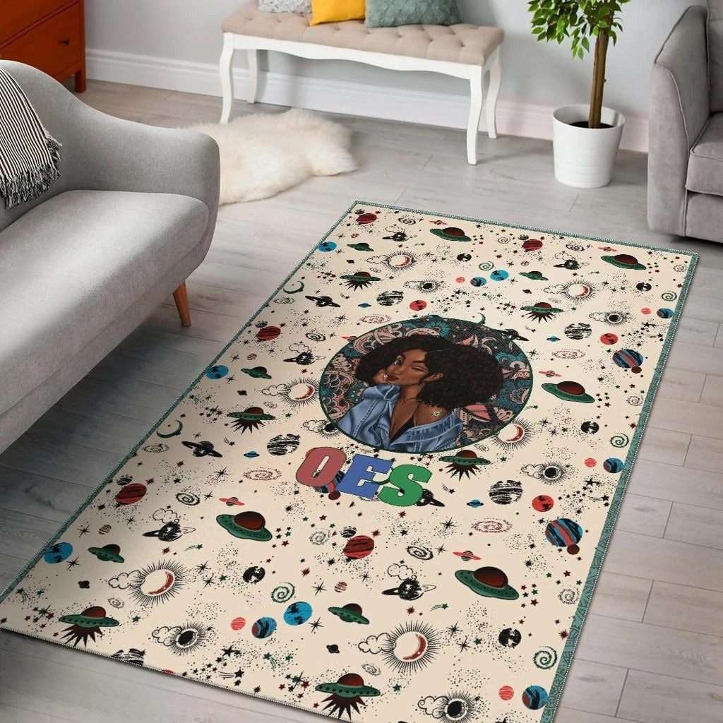 Sorority Area Rug - Black Woman Oes Of The Eastern Star